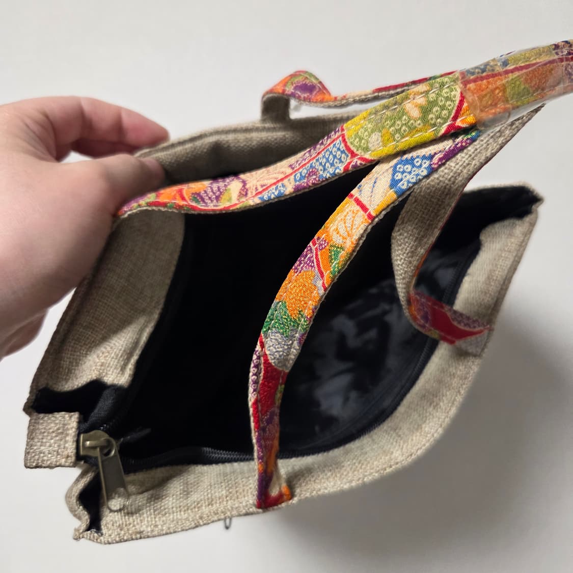 일본 빈티지 자수 핸드백 토트백(새상품) 상품이미지4