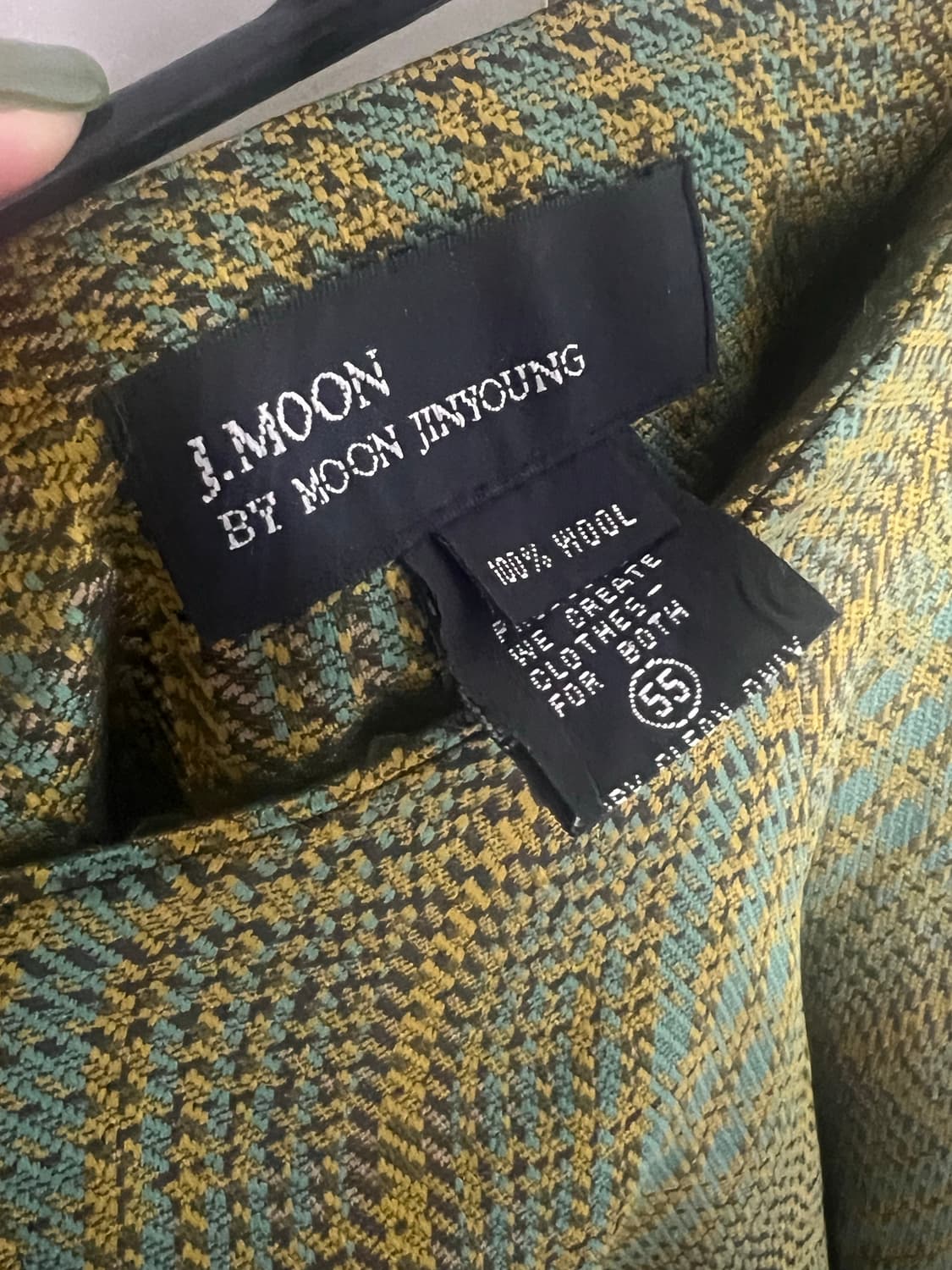 빈티지 그린체크 A라인 미디 스커트 상품이미지5