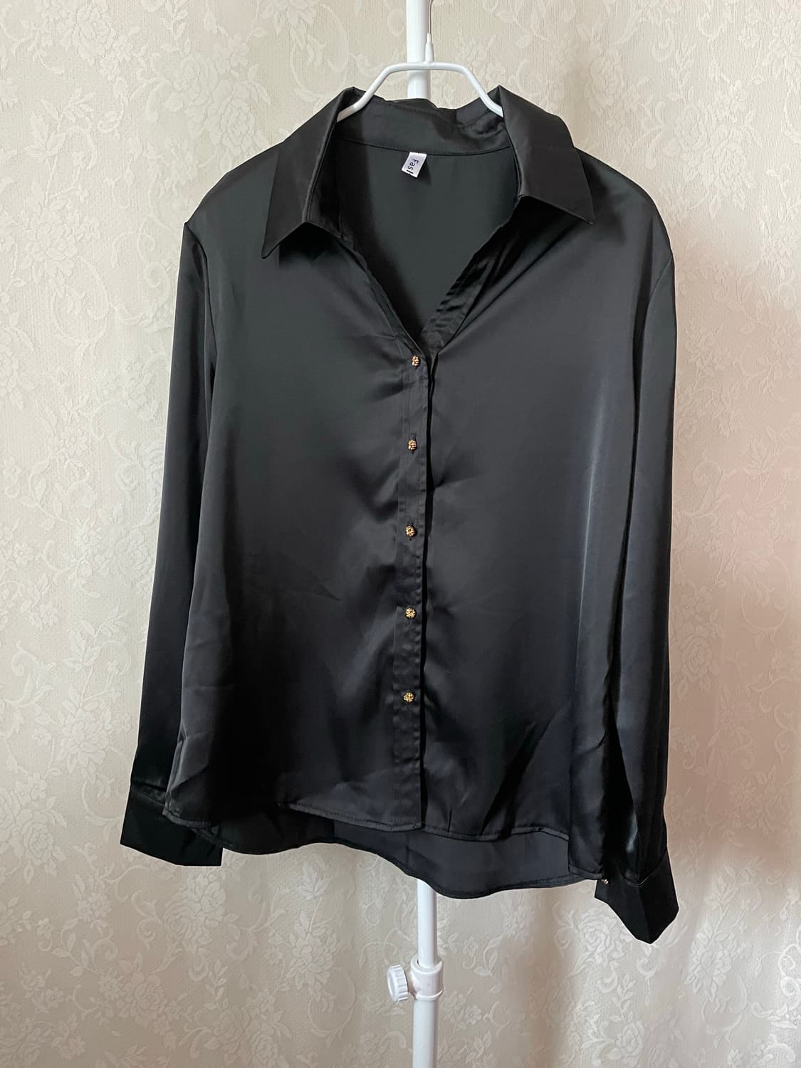  빈티지 실키 블랙 셔츠 상품이미지1