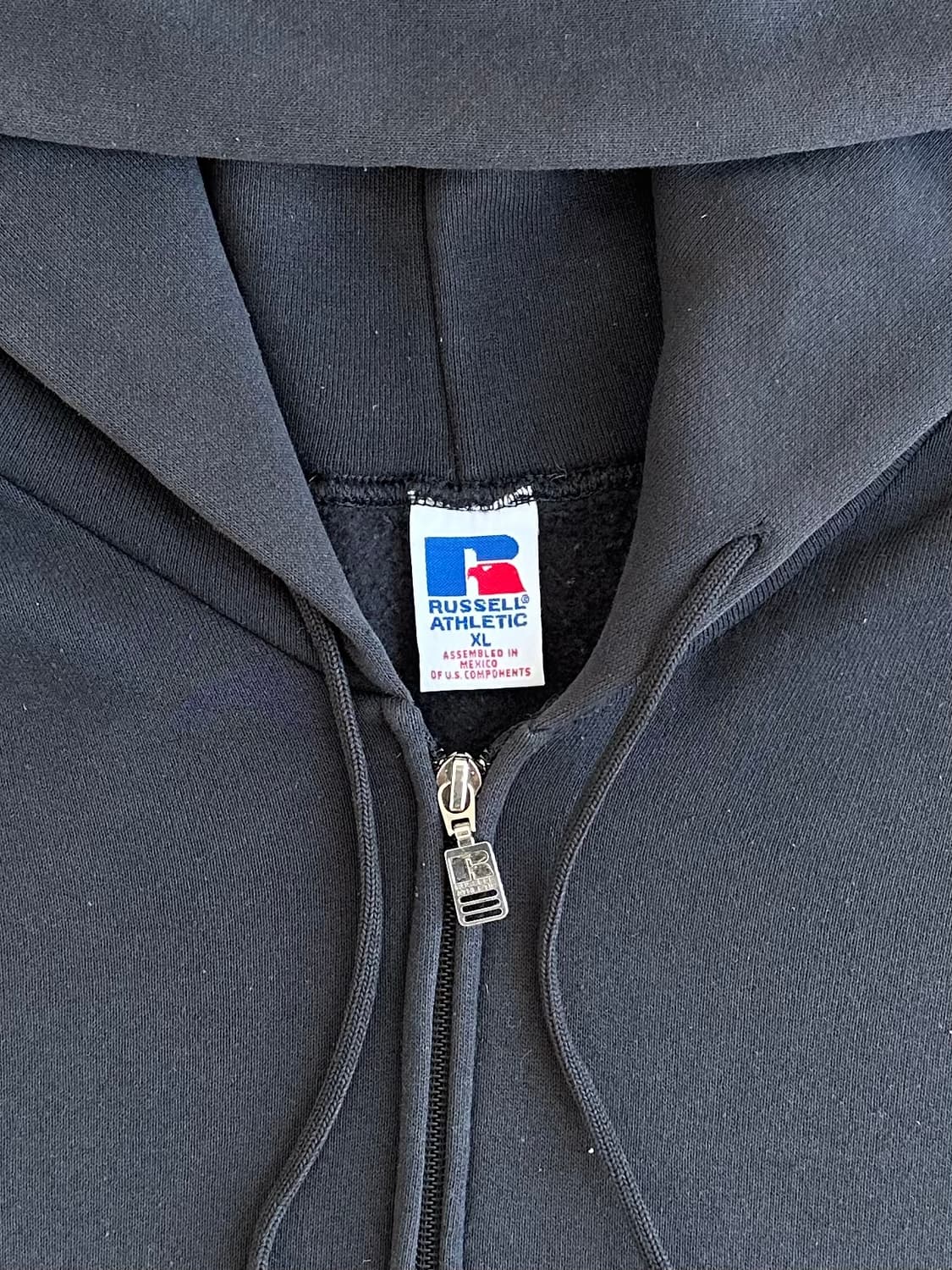 90s 빈티지 러셀 후드집업 블랙 XL 상품이미지6