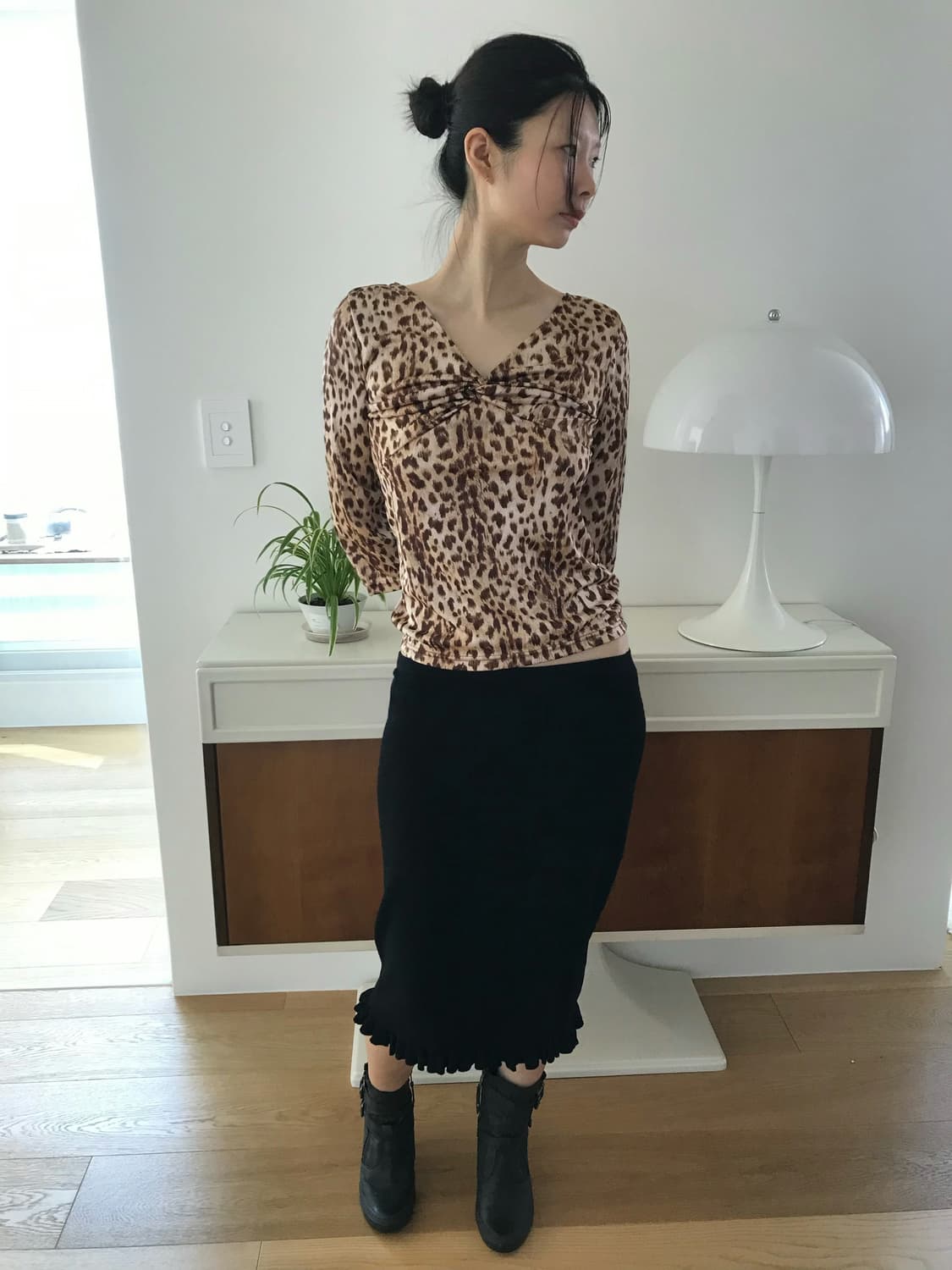 vintage frill knit skirt 상품이미지7