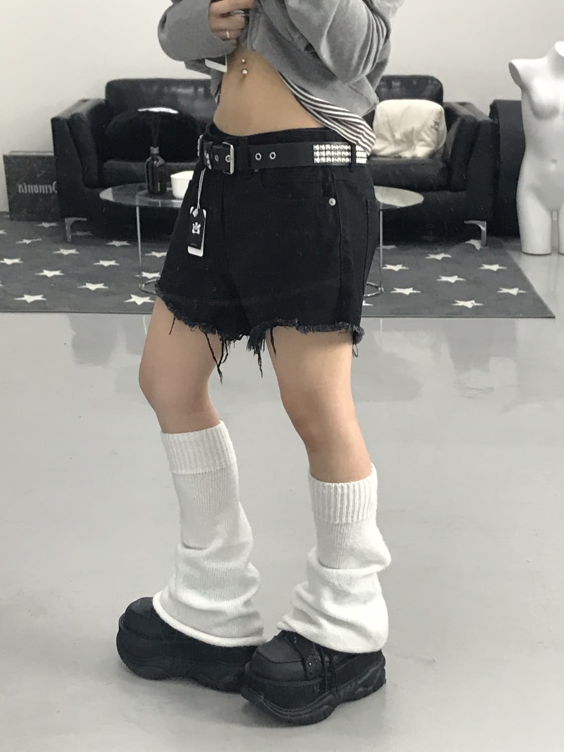 Gu Black Cotton Shorts 상품이미지2