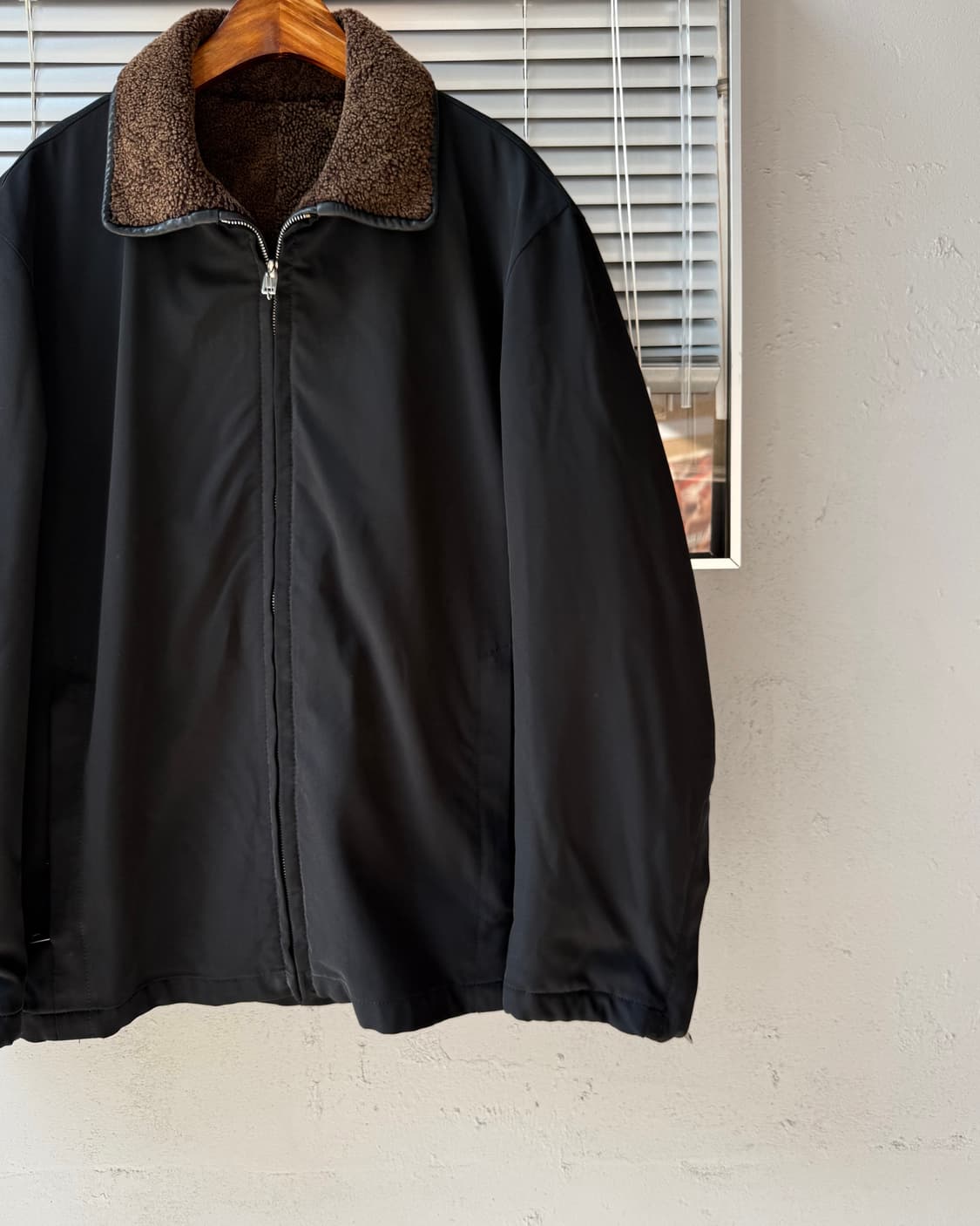 LOEWE 90-00s leather trim nylon jacket 상품이미지2