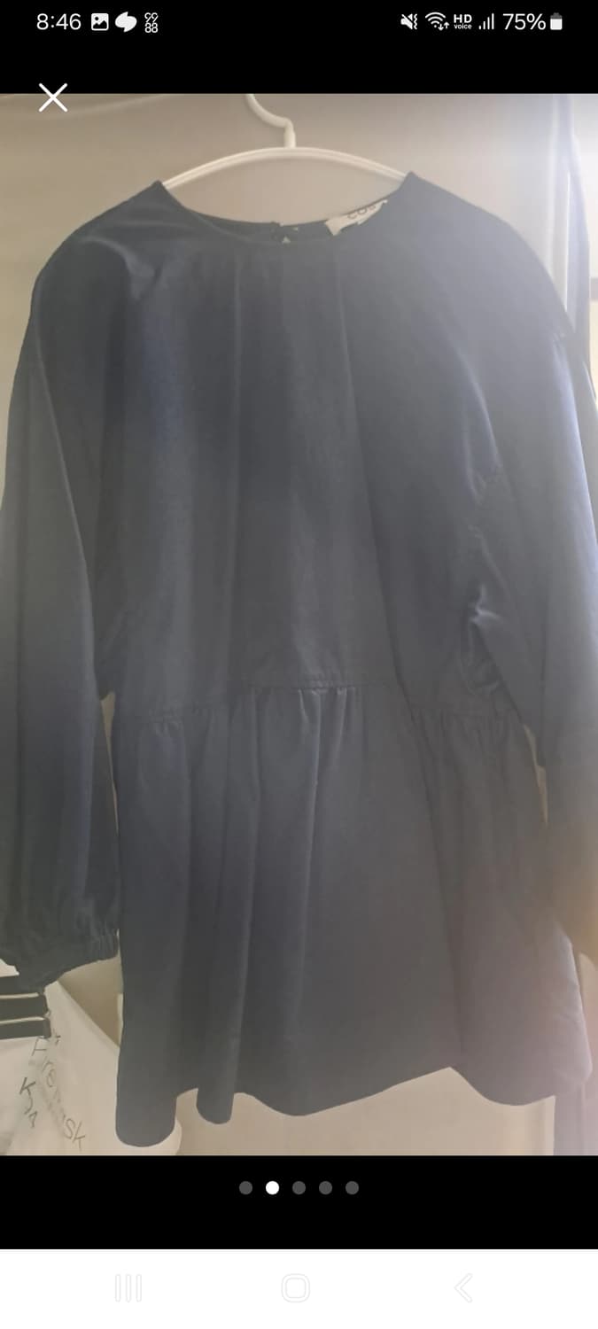 코스 튜닉 스타일 탑스 네이비 상품이미지5