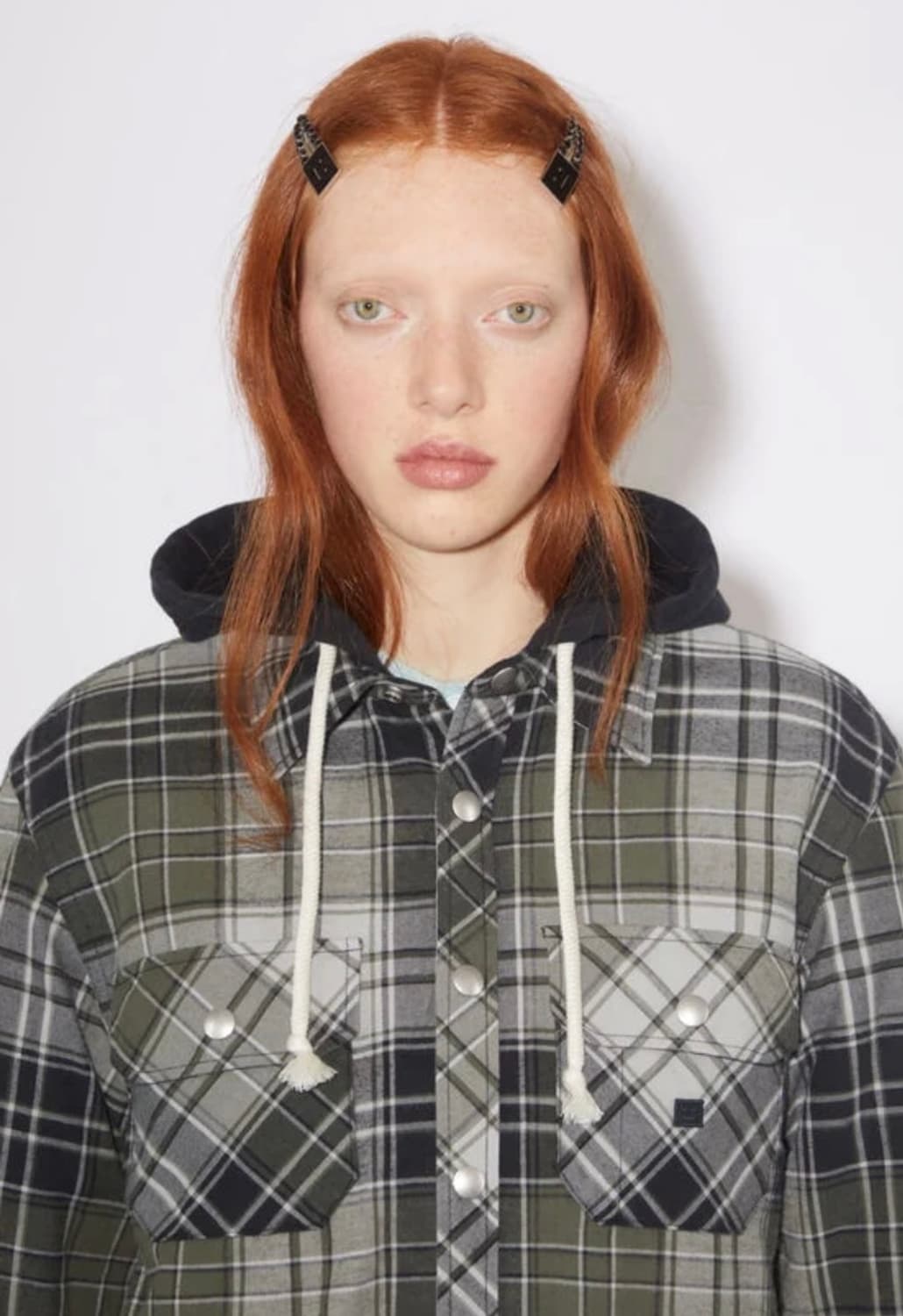 아크네 스튜디오 체크 후드자켓 xs 상품이미지1