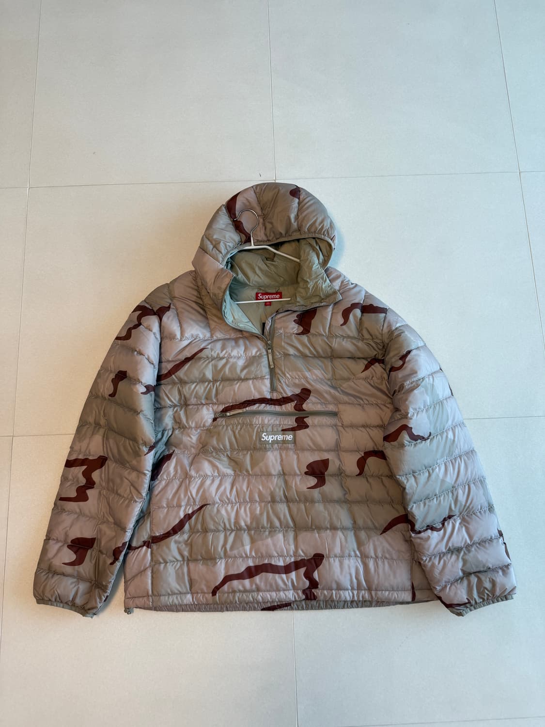 슈프림 마이크로 다운 하프 집 후드 풀오버 데저트 카모 - 24FW XL 상품이미지1