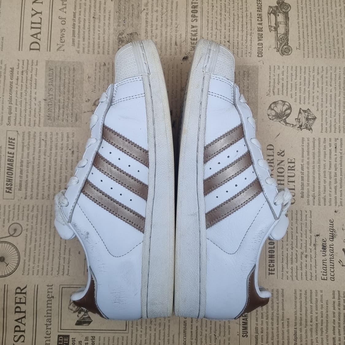 아디다스 슈퍼스타 화이트골드 여성스니커즈240 상품이미지5