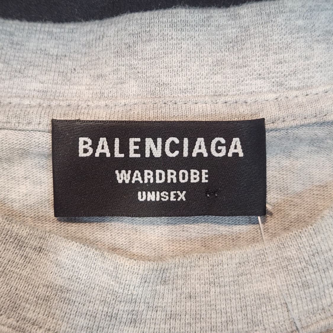 발렌시아가 웨이브로고 반팔 티셔츠 그레이 (L) 상품이미지3