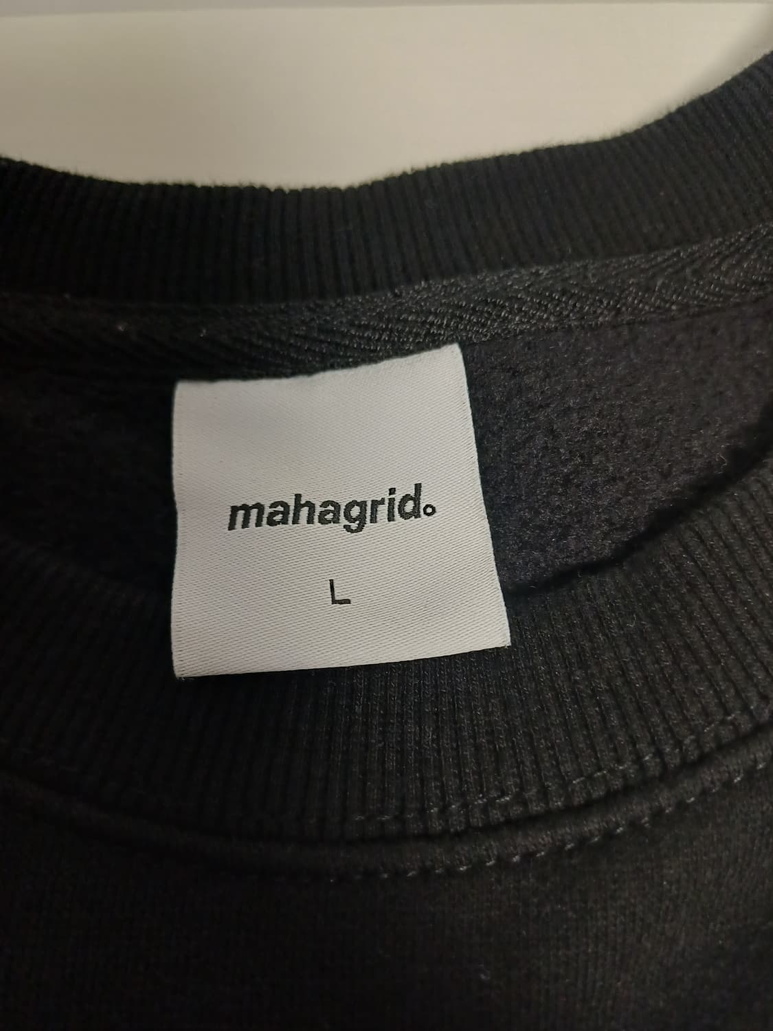 마하그리드 바시티 로고 기모 맨투맨 블랙 L / 상태좋음 상품이미지4