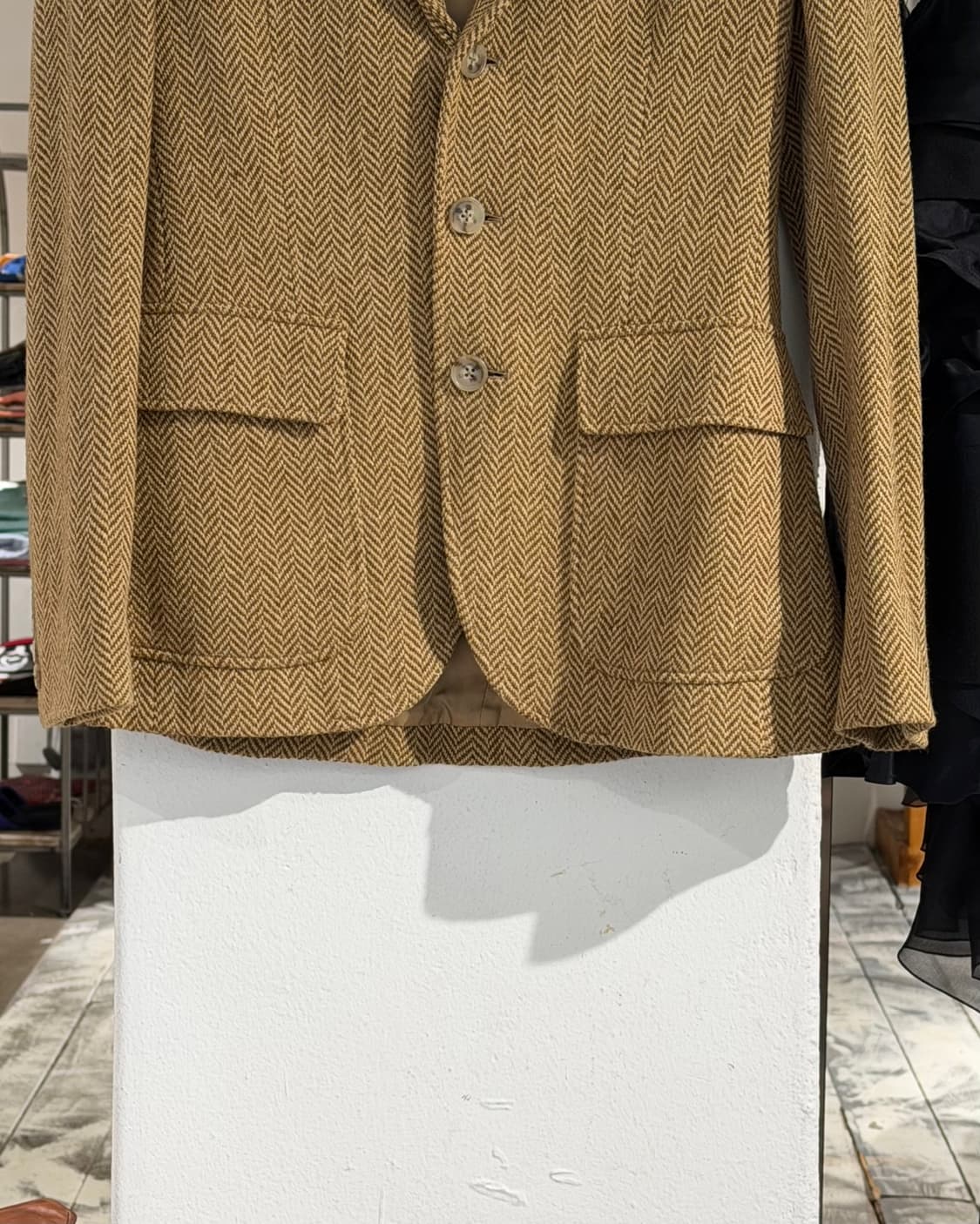 랄프로렌 브라운 헤링본 울 블랜드 싱글 자켓 상품이미지5