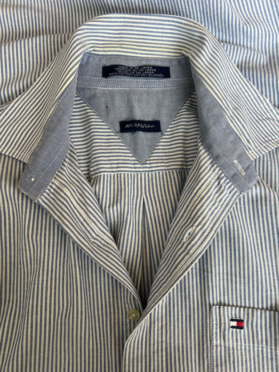 타미힐피거 남성 블루 스트라이프 코튼긴팔셔츠

 상품이미지3