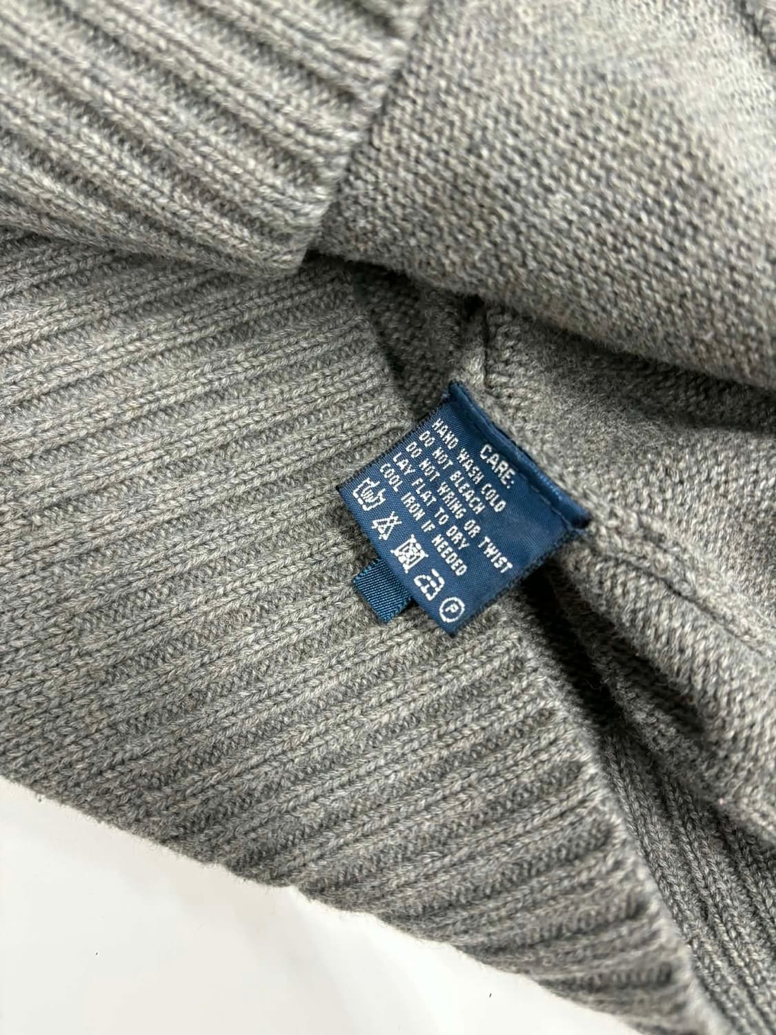 폴로 랄프로렌 여리핏 그레이 코튼 니트 집업(S) 상품이미지5