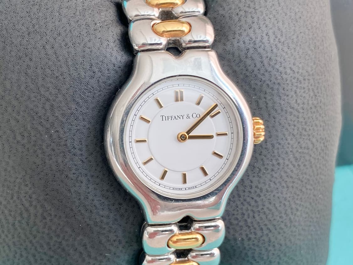 티파니 티솔로 24mm 여성용 스몰 사이즈 18k 콤비 쿼츠 상품이미지1