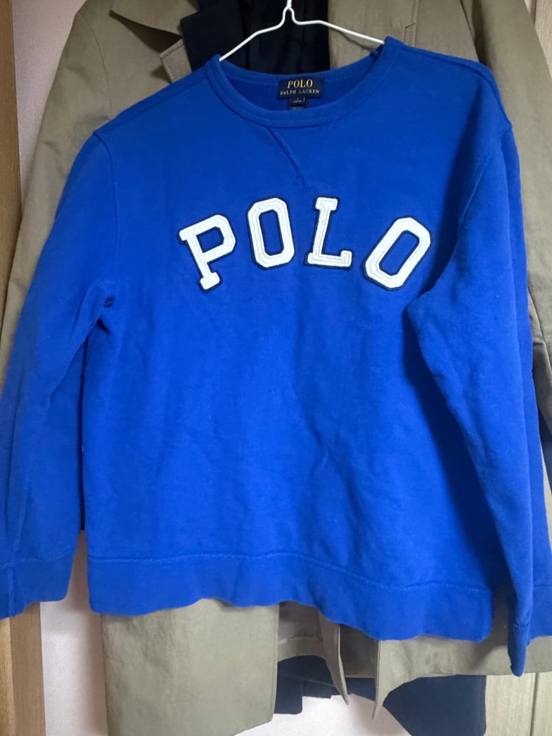 폴로 랄프로렌 로고 맨투맨 블루 상품이미지1