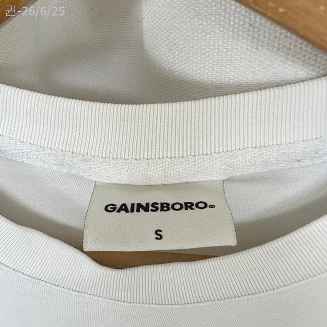 GAINSBORO 여자 면 반팔티 화이트 S 상품이미지5