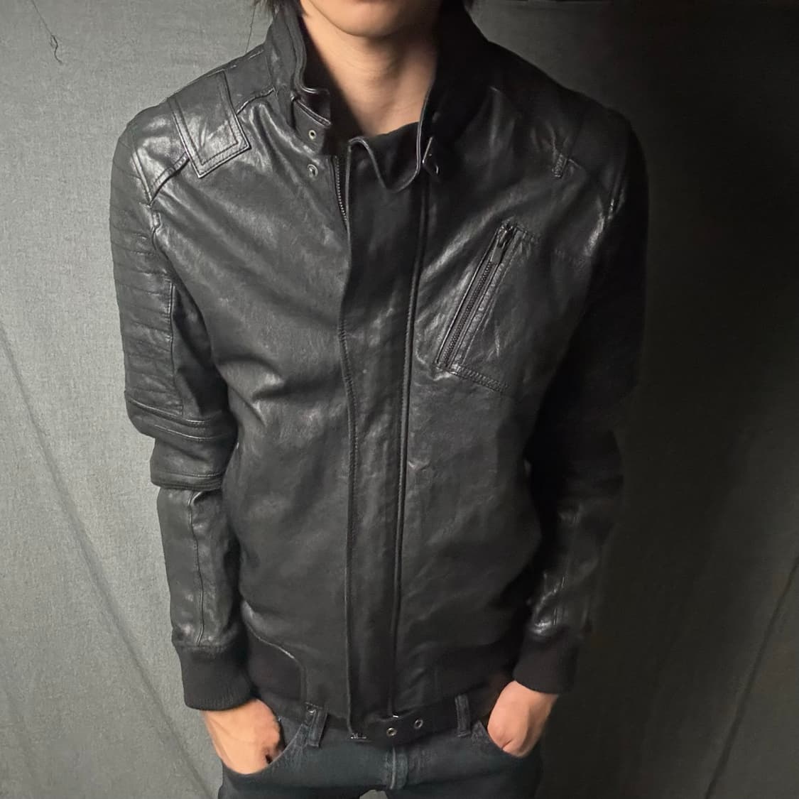 lamb skin leather jacket 상품이미지4