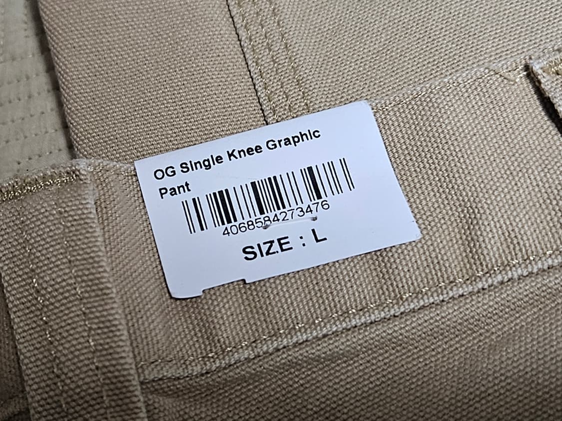 칼하트 WIP OG 싱글 니 그래픽 팬츠 해비스톤워시(L/새상품) 상품이미지9