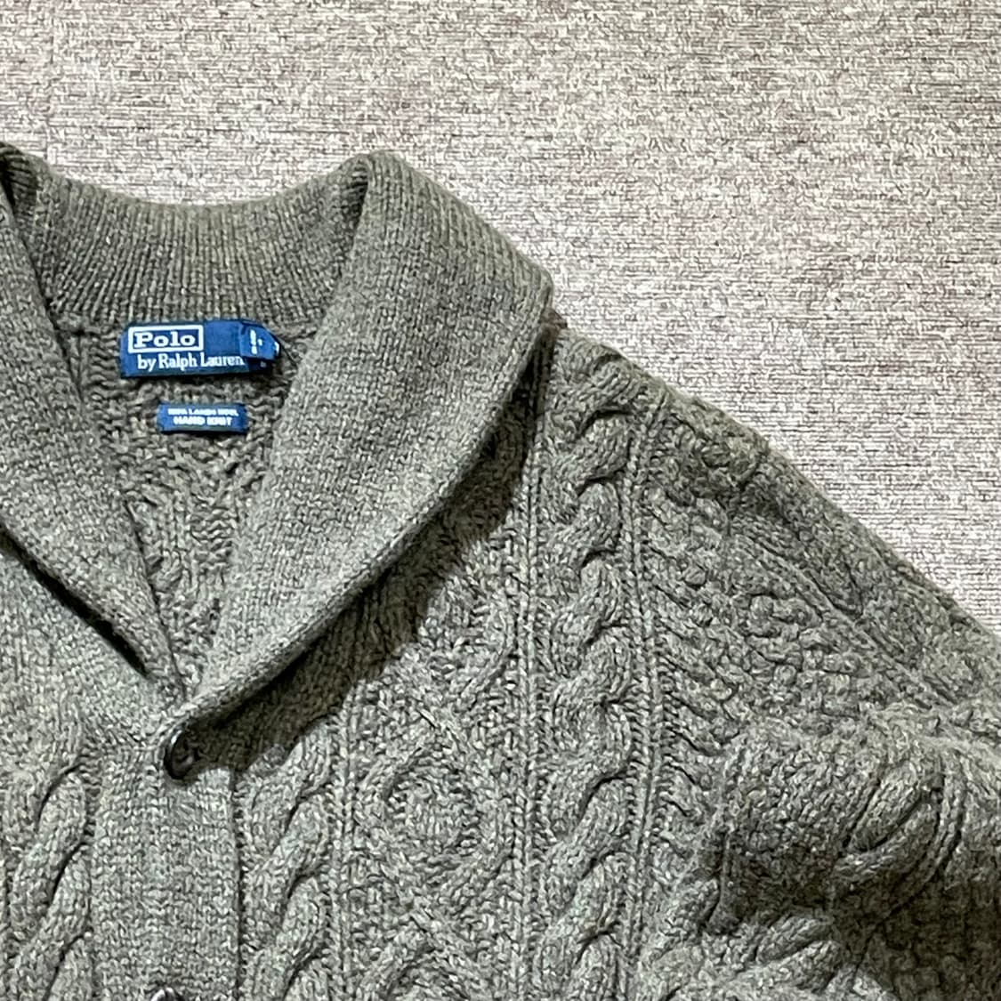 (XXL) POLO 폴로 랄프로렌 숄 카라 케이블 니트 가디건 상품이미지4