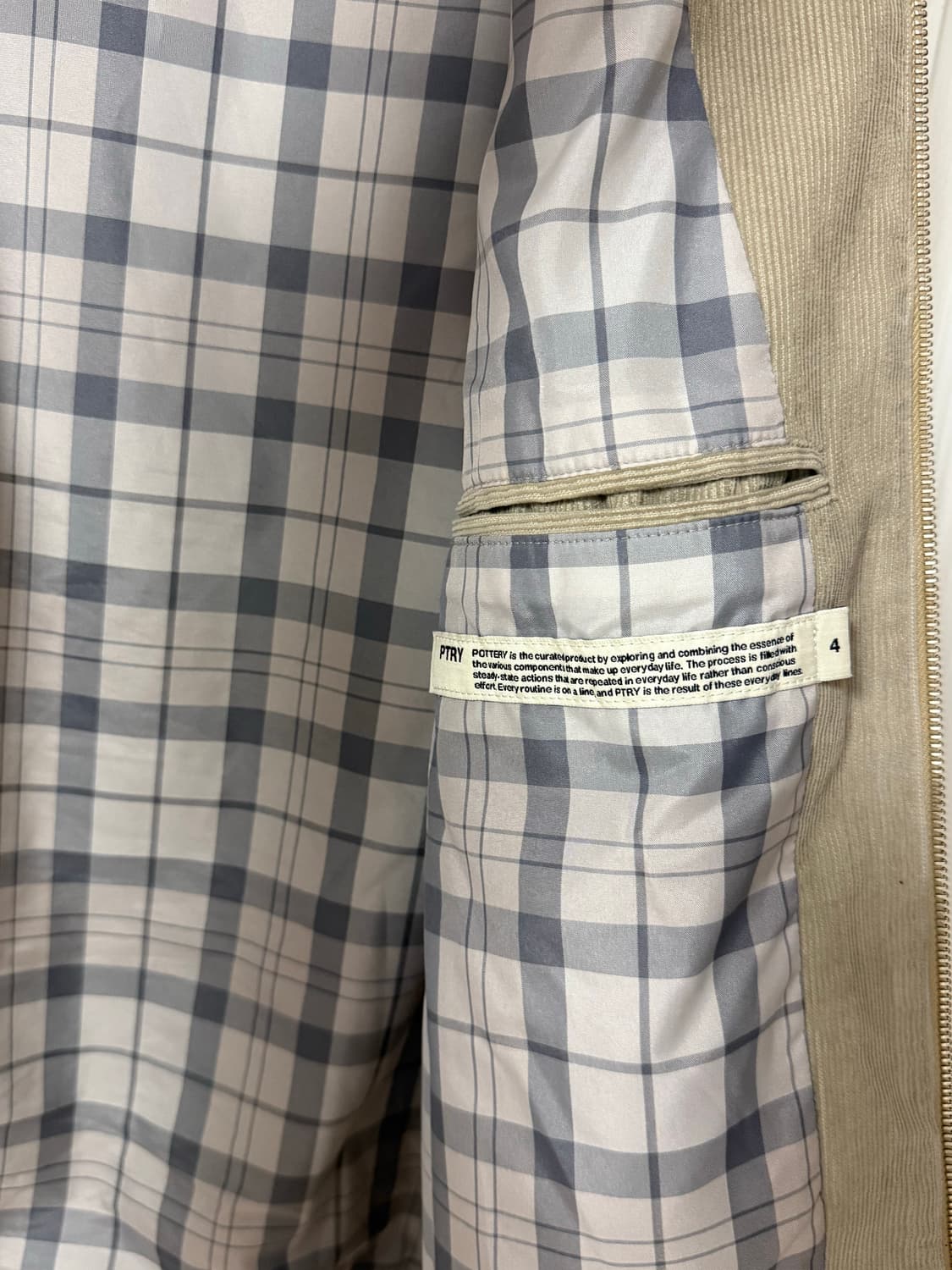 포터리 코듀로이 해링턴 자켓 4사이즈 상품이미지4