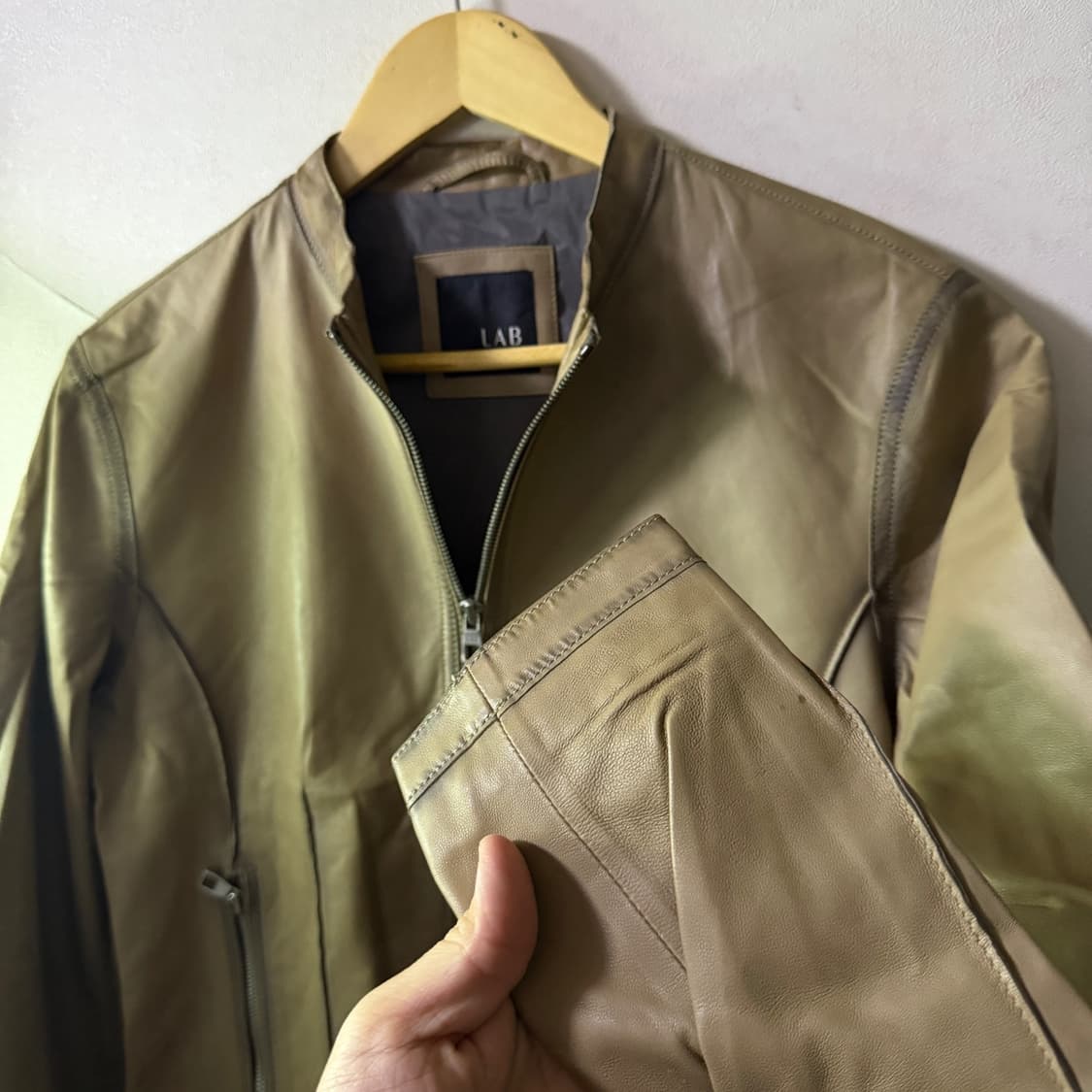 빨질레리 랩 남성 약가죽 블루종 점퍼 M (남성 95정도) 상품이미지4