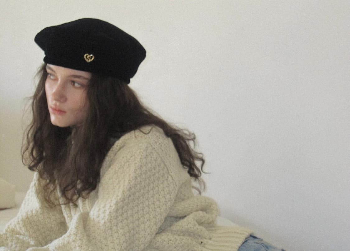 [미사용] 스무드무드 벨벳 베레모 상품이미지1