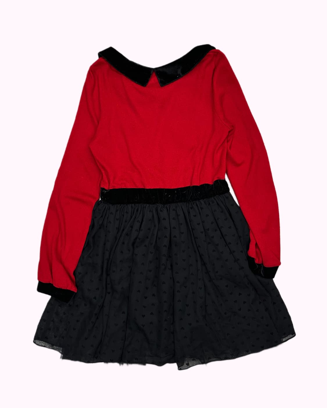 ROSE FANFAN heart ribbon velvet dress 상품이미지4
