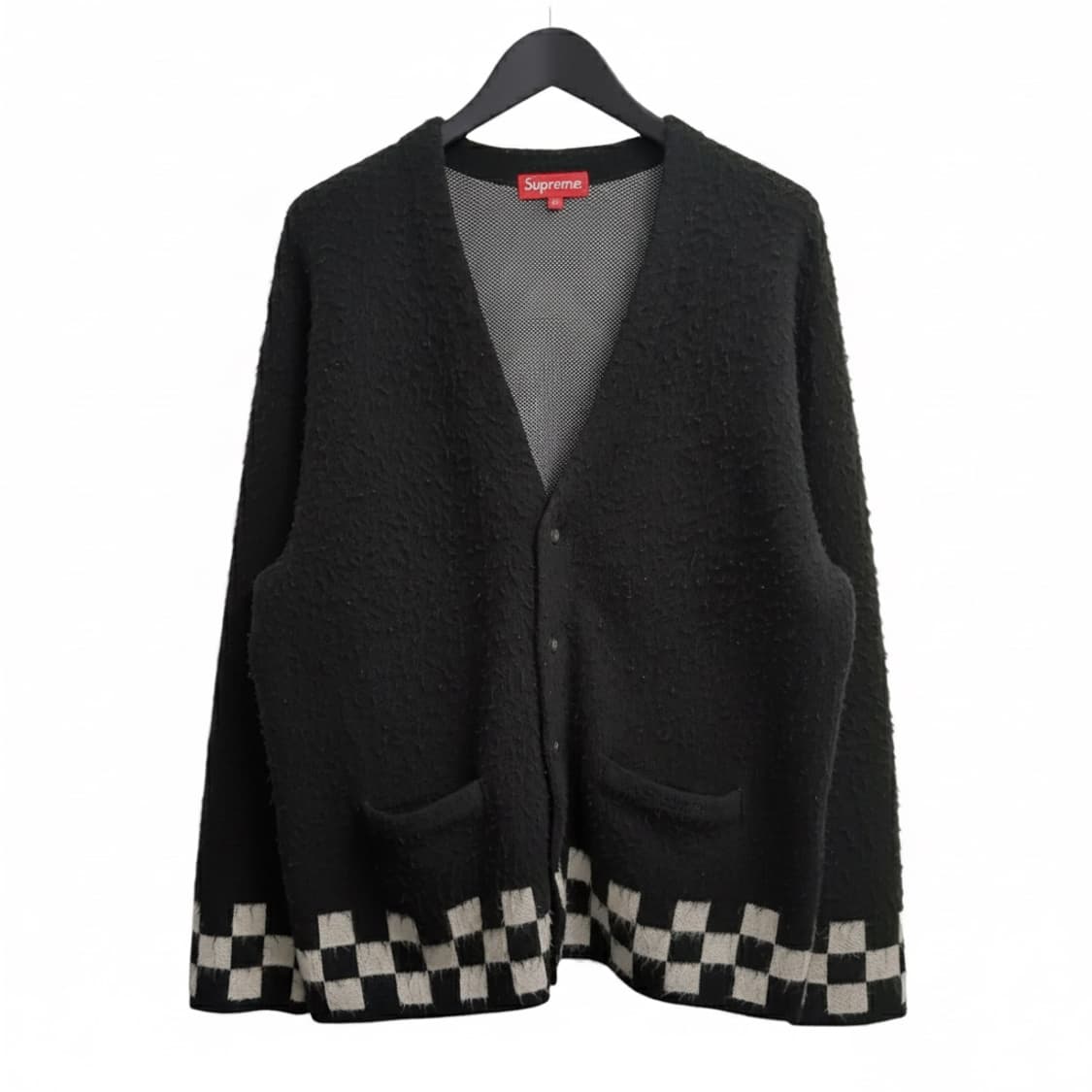 Supreme brushed checkerboard cardigan 상품이미지1