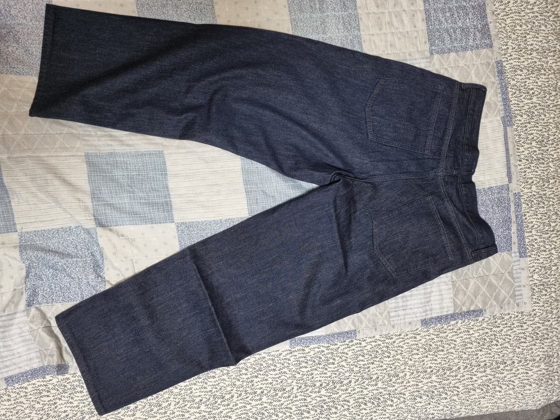 유니클로 와이드 스트레이트 진 68블루 새상품  상품이미지3