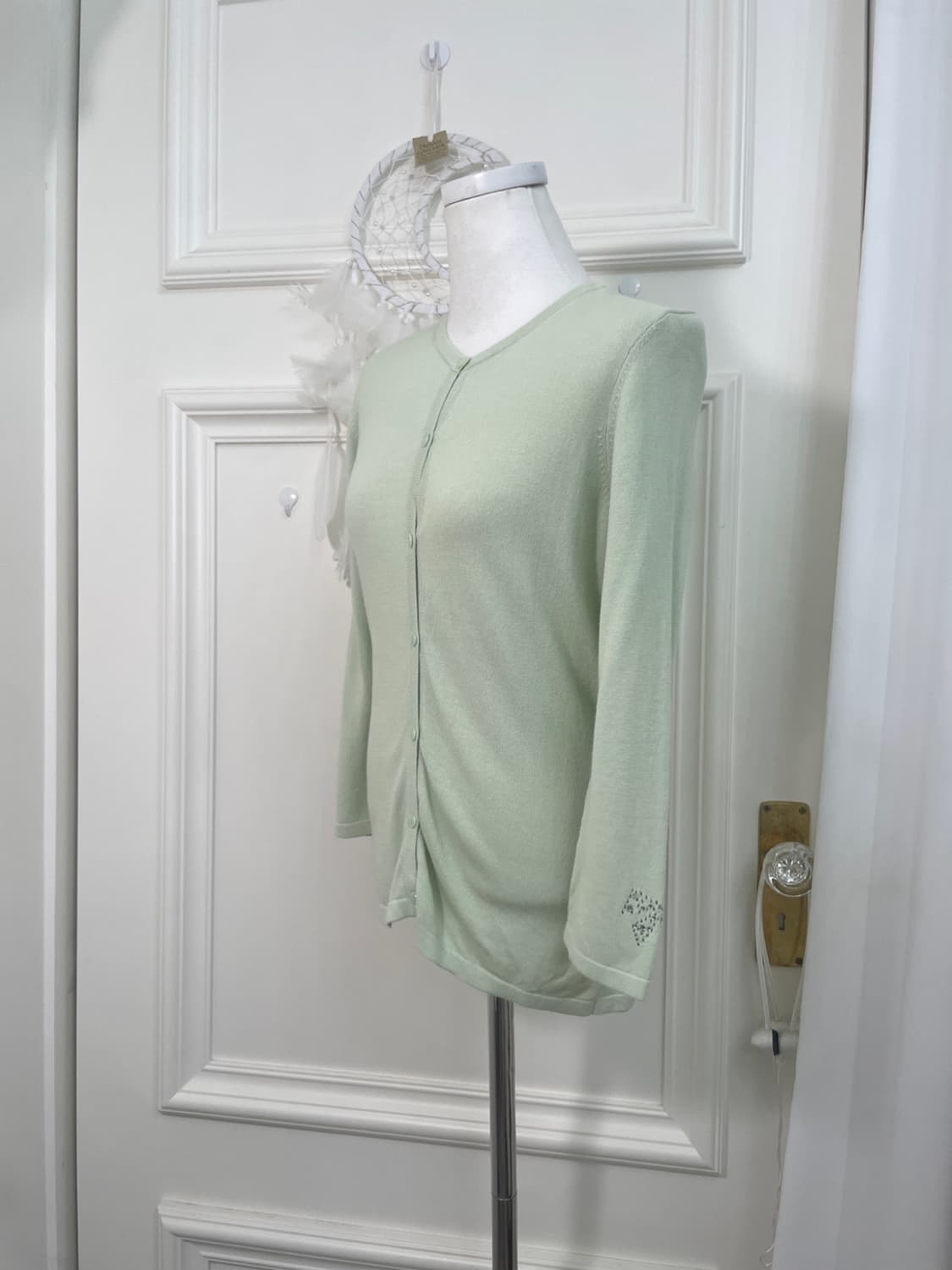 light green sleeve cubic summer cardigan 상품이미지2