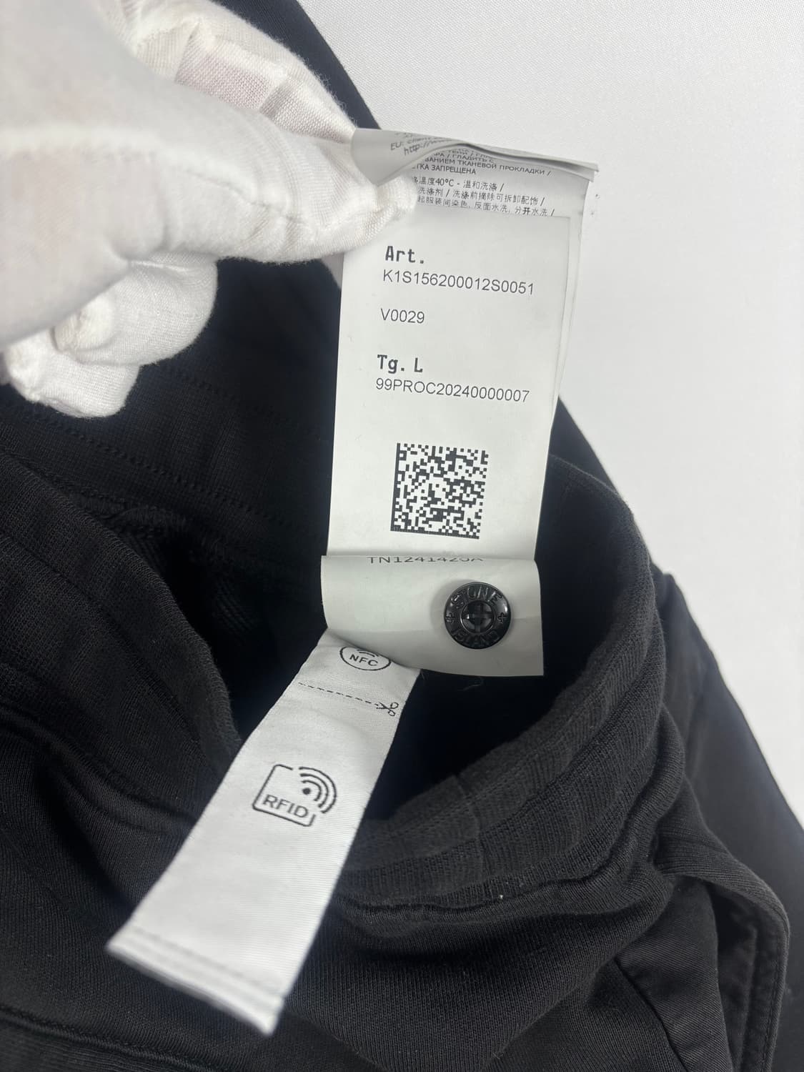 (25SS)스톤아일랜드 오가닉 버뮤다 쇼츠 반바지 블랙L 상품이미지5