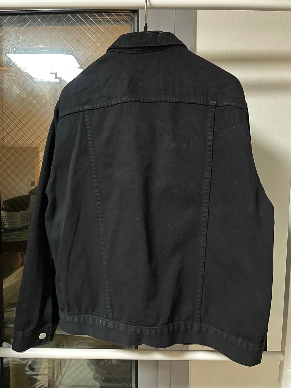 블랙 데님 지퍼 자켓  상품이미지2