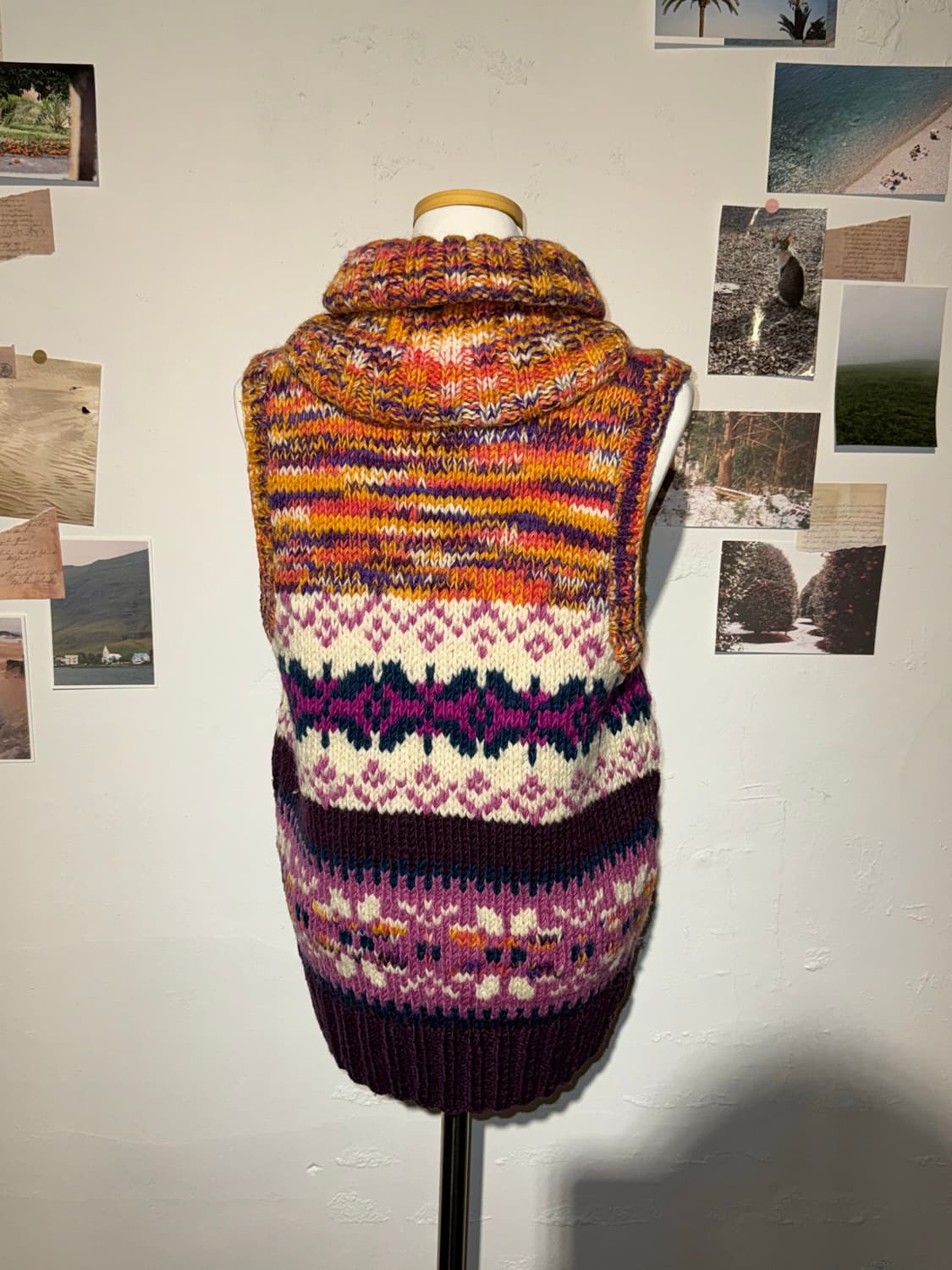 노르딕 히피 니트 조끼 상품이미지3