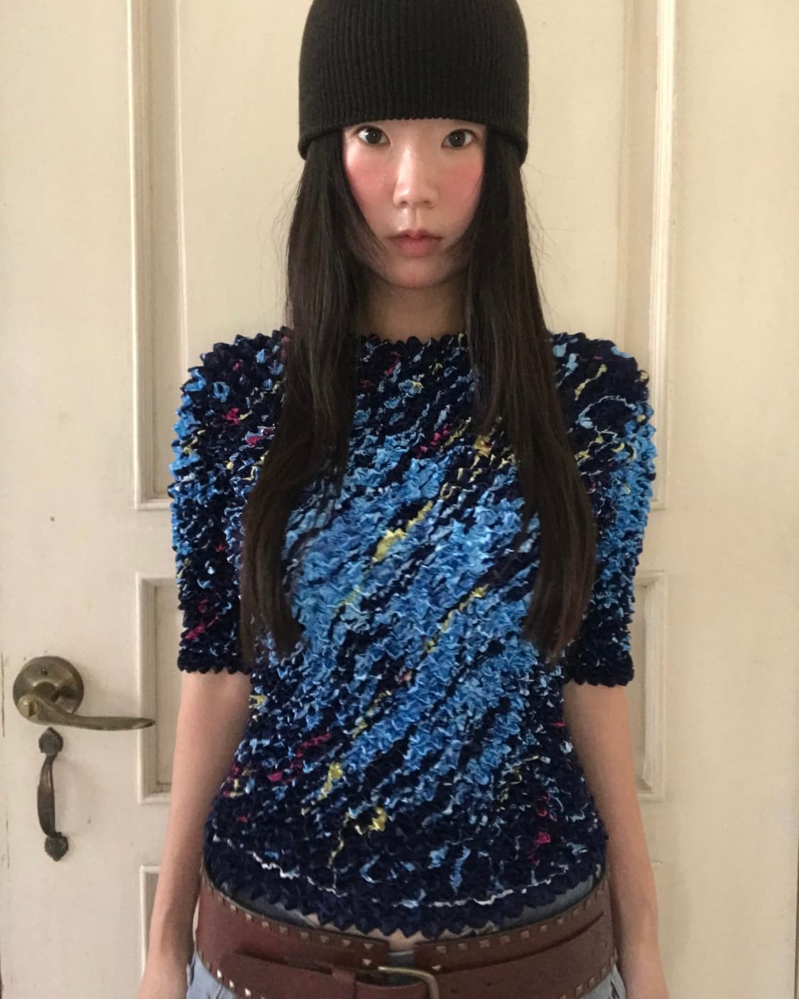 vintage pattern pop corn top 상품이미지1