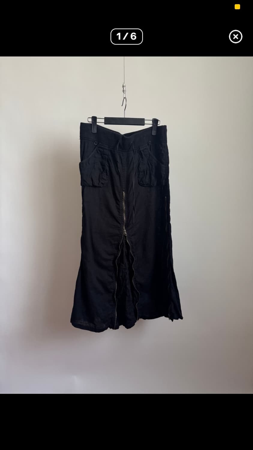 goa vintage y2k linen cargo skirt 상품이미지1
