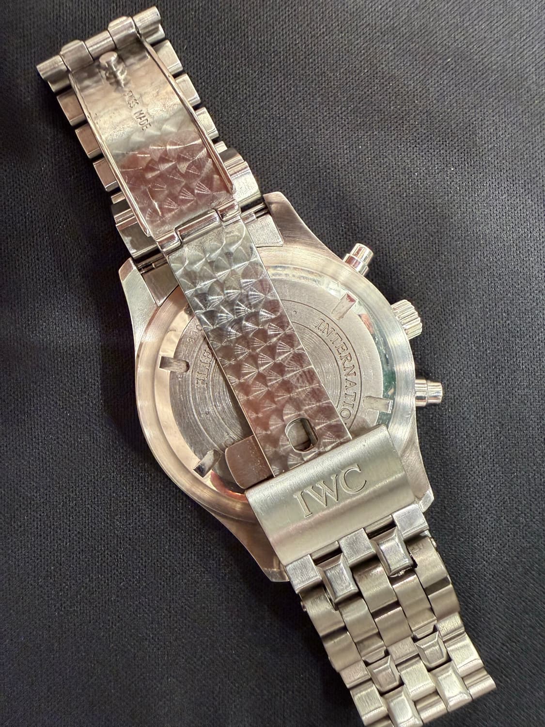 IWC 파일럿 워치 크로노그래프 스틸 브레이슬릿 메탈 상품이미지5