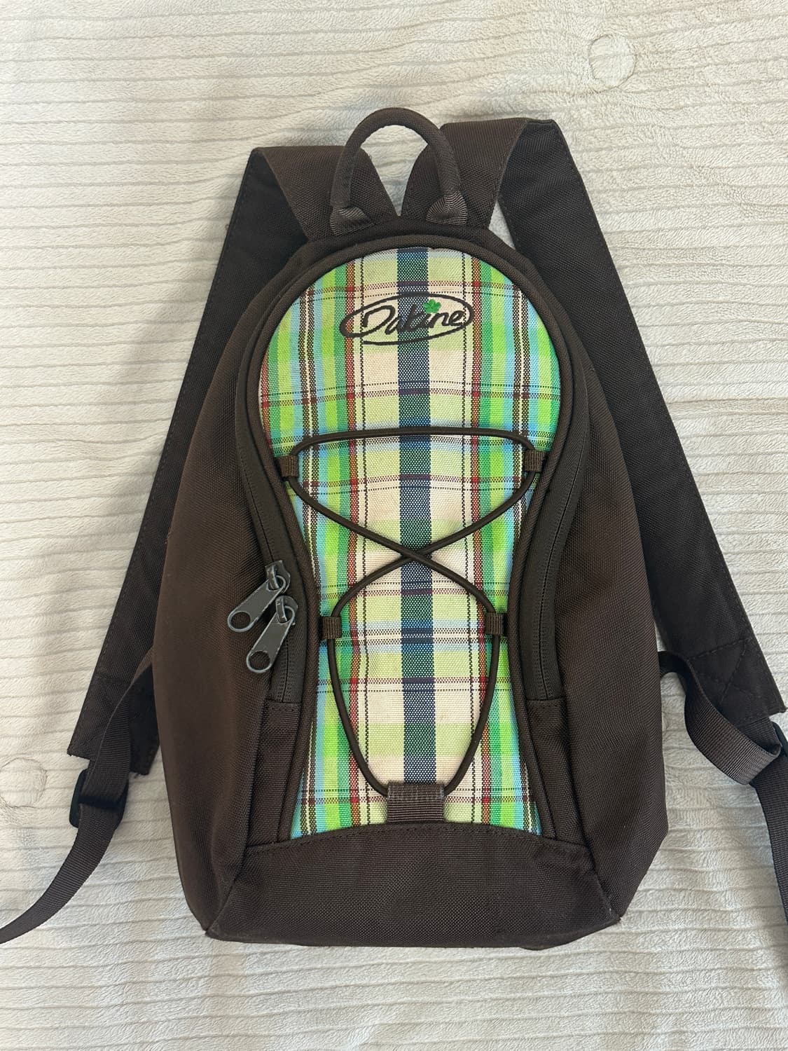 Dakine 브라운 체크 백팩 상품이미지3