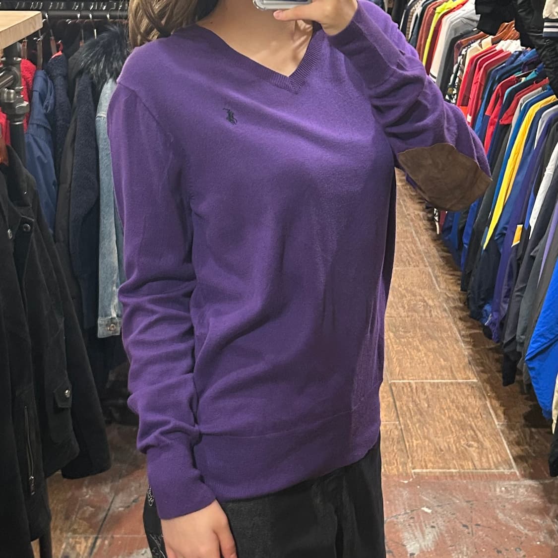 [HI] 폴로 니트 퍼플 상품이미지3