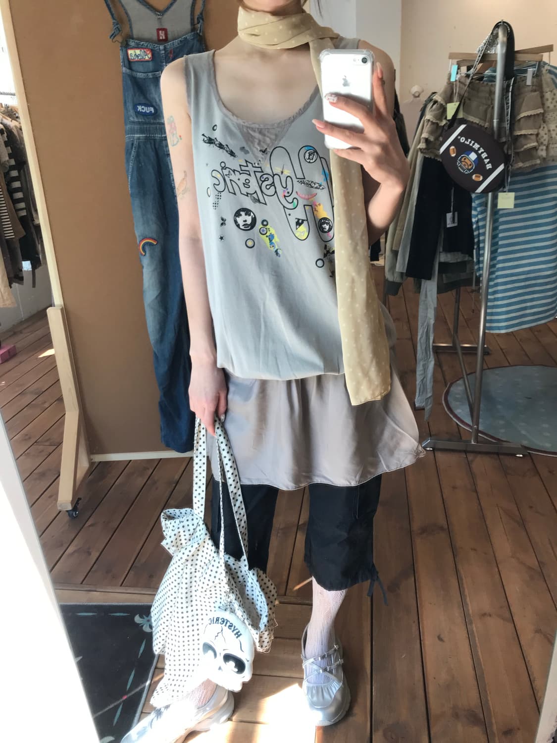 히스테릭글래머 카키 레이어드 원피스 상품이미지4