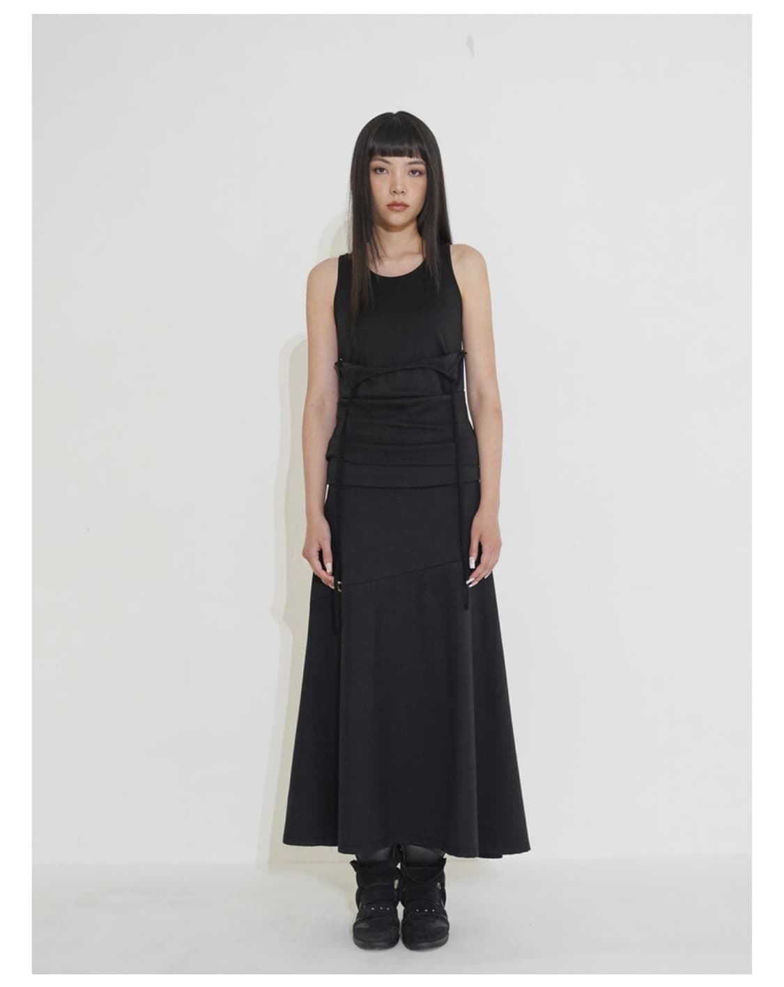 wsc archive 더블에스씨 아카이브 큐빅 라인 롱스커트 상품이미지2