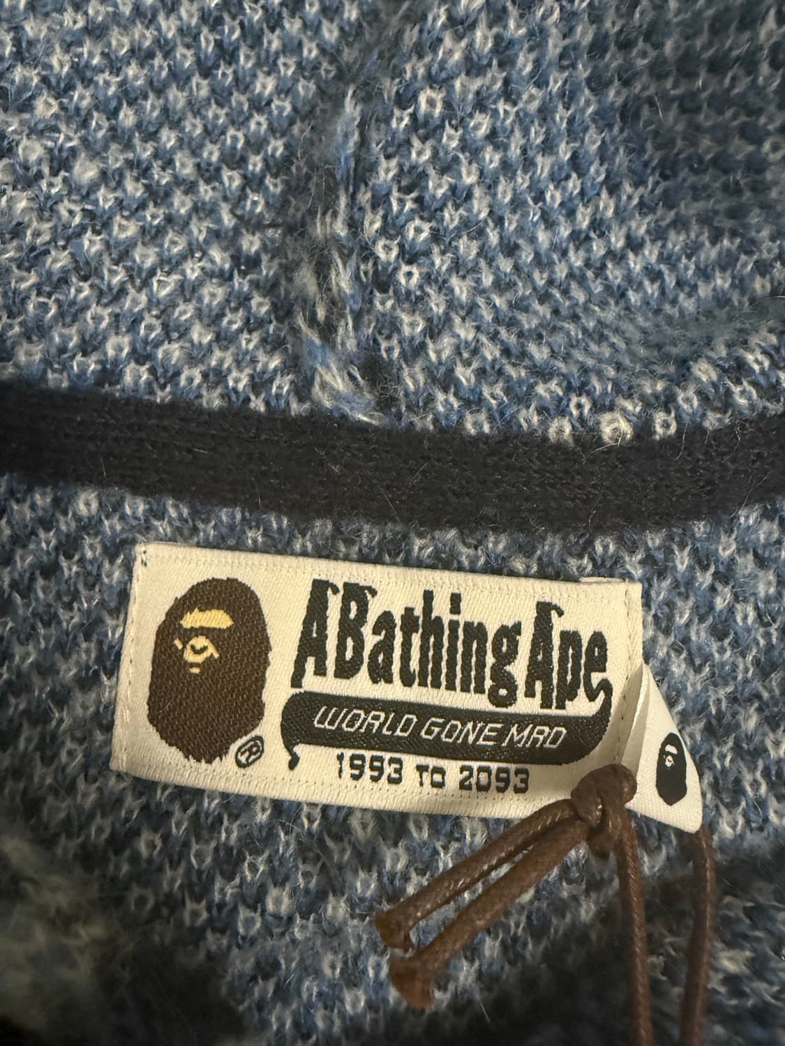 베이프 모헤어 니트 후드 블루  상품이미지2