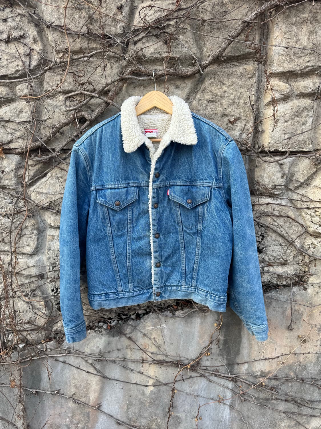 70s 리바이스 빈티지 레드탭 쉐르파 웨스턴 데님 트러커 자켓 상품이미지1