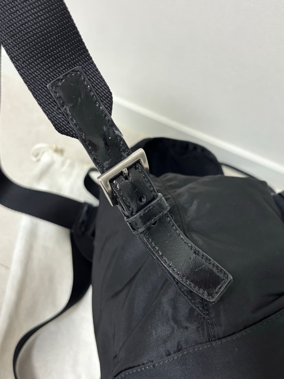 프라다 블랙 포코노 백팩 스몰 상품이미지10