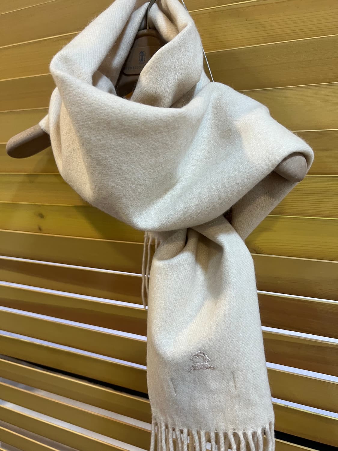 고비 GOBI 크림베이지 캐시미어100 머플러 목도리 상품이미지3