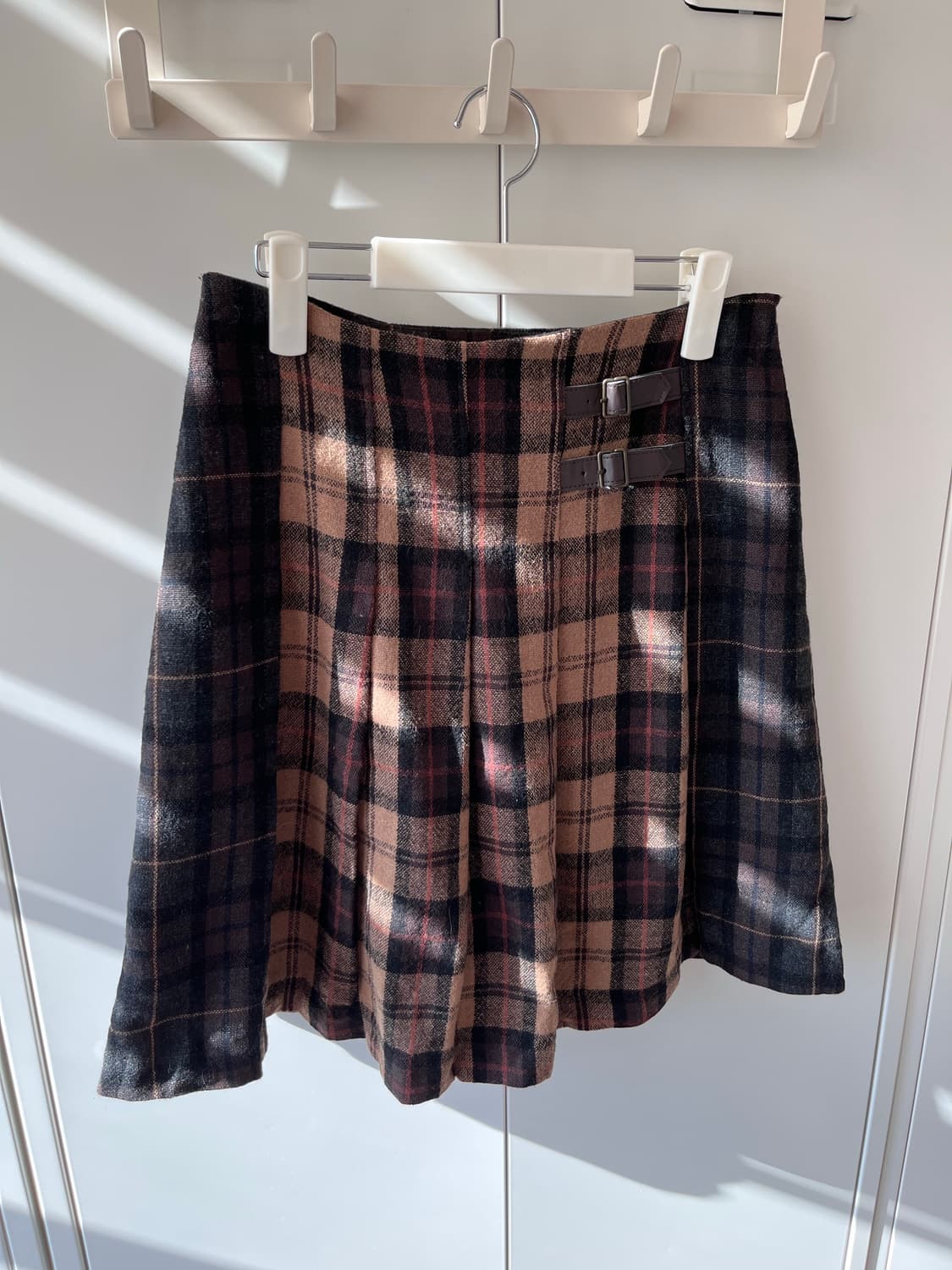 a.v.v standard 체크 배색 플리츠 주름 스커트 상품이미지5