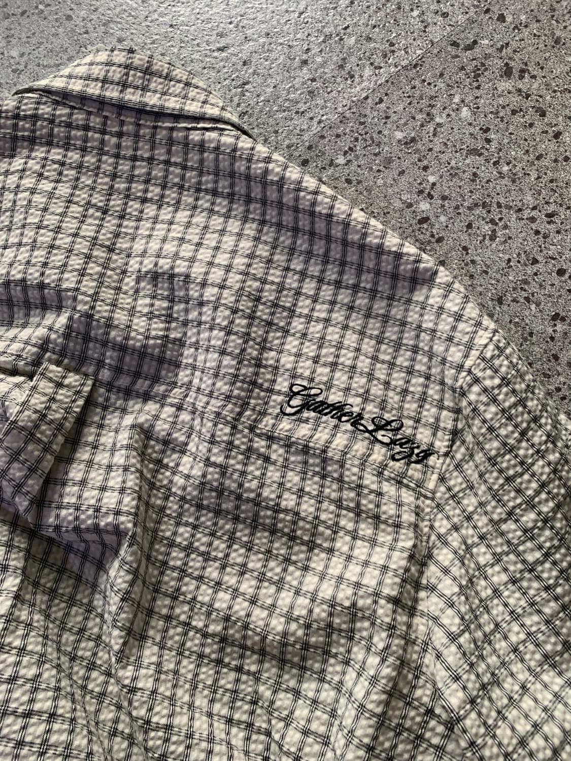 개더레이지 빈티지 워시드 체크 셔츠 상품이미지2