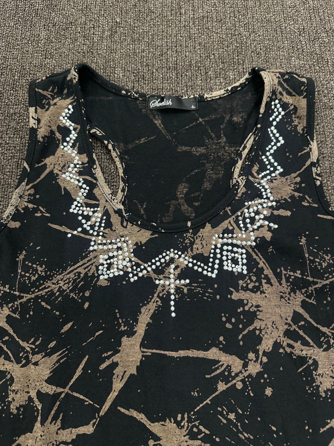 L)Japanese vintage y2k 스터드 디테일 나시 상품이미지3