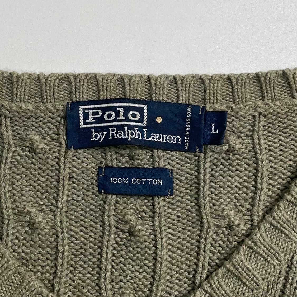 폴로 랄프로렌 카키 케이블 니트  상품이미지4
