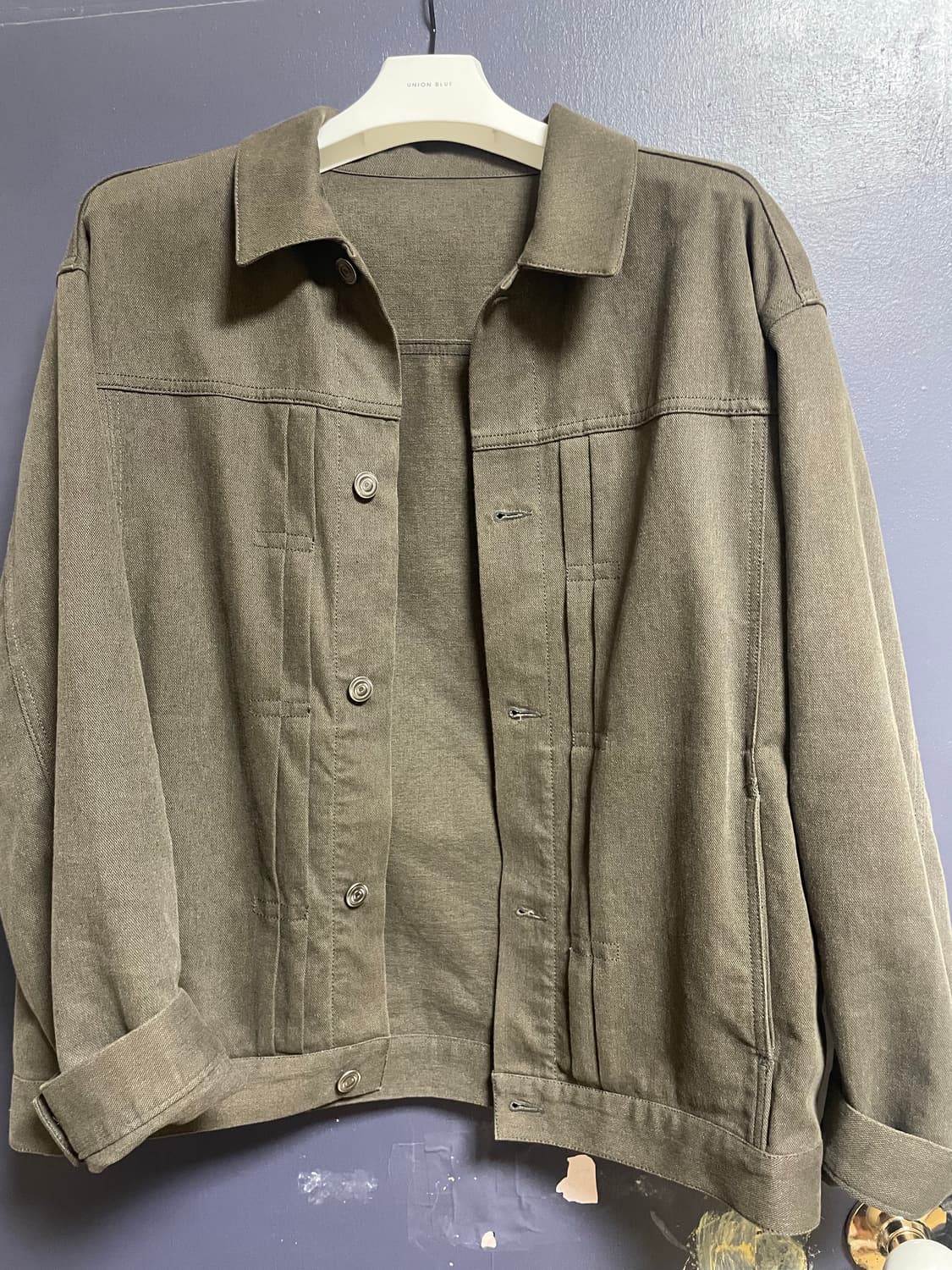 유스 데님자켓 카키 S 상품이미지1