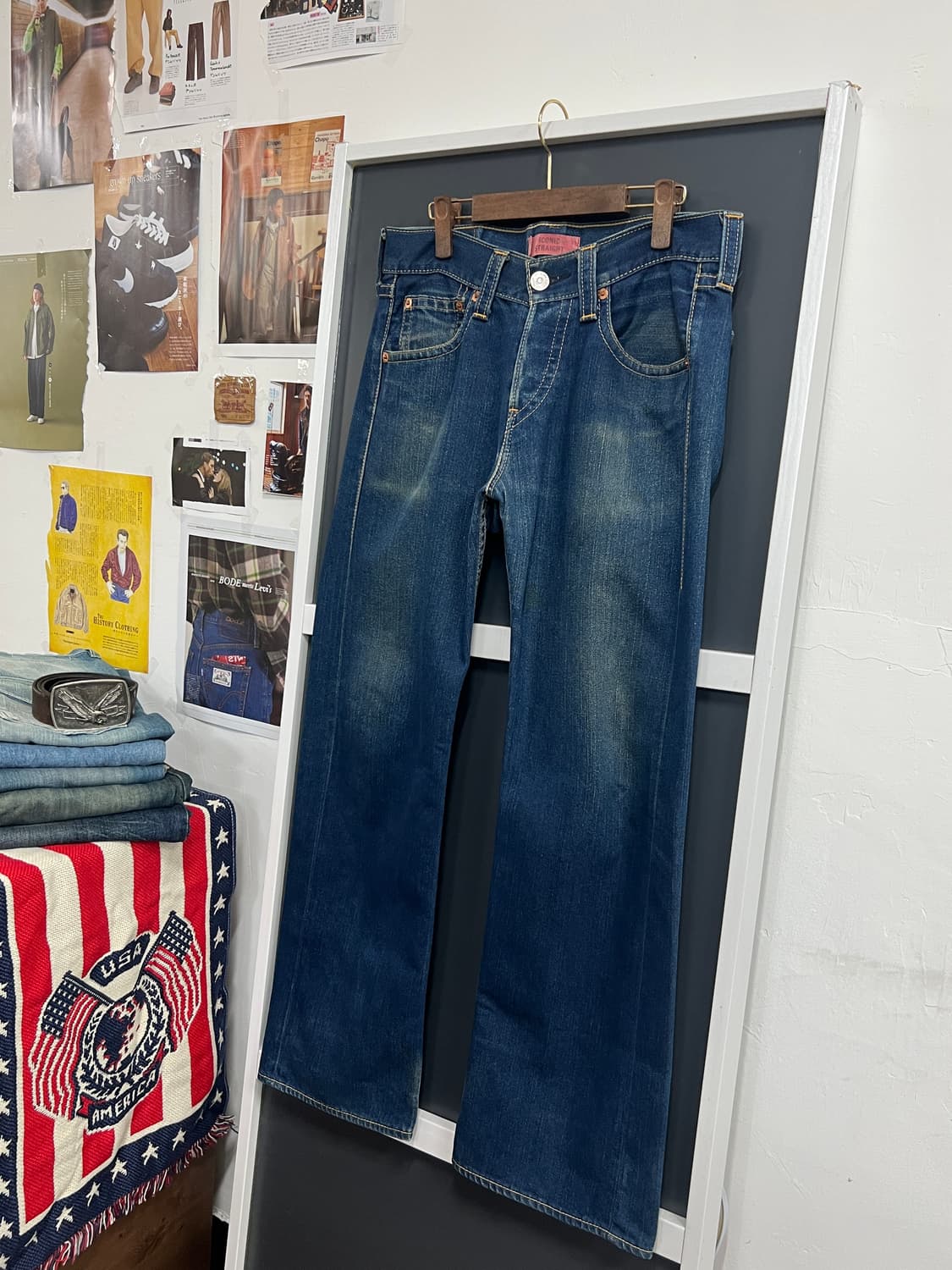 Levis 리바이스 아이코닉 스트레이트 데님 팬츠 상품이미지8