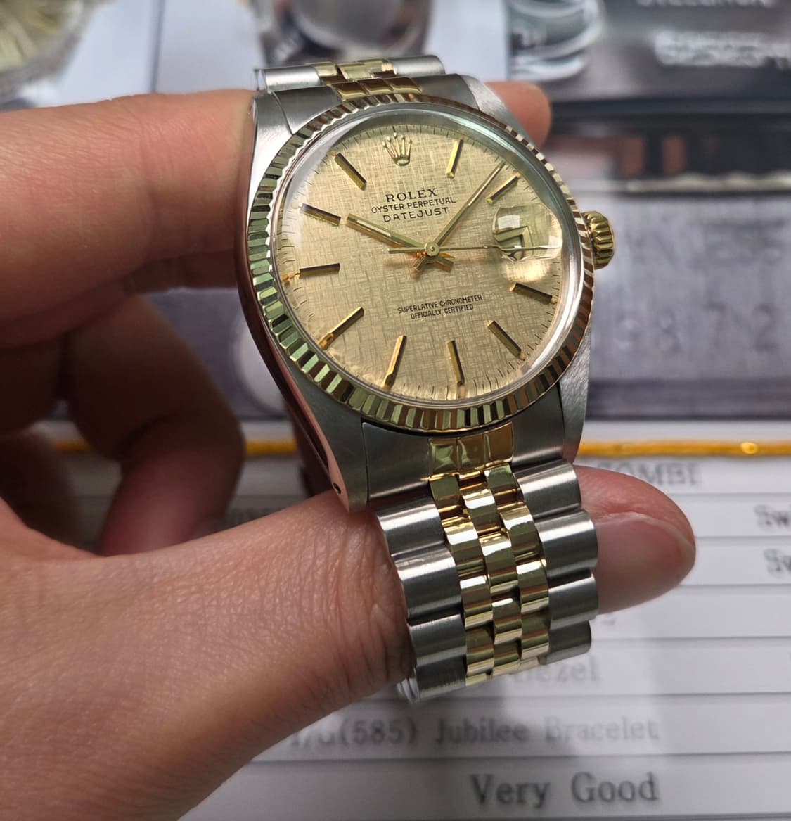 빈티지 롤렉스 데이저스트 16013 골드콤비 보카시판 쥬빌리줄 ver.  상품이미지5